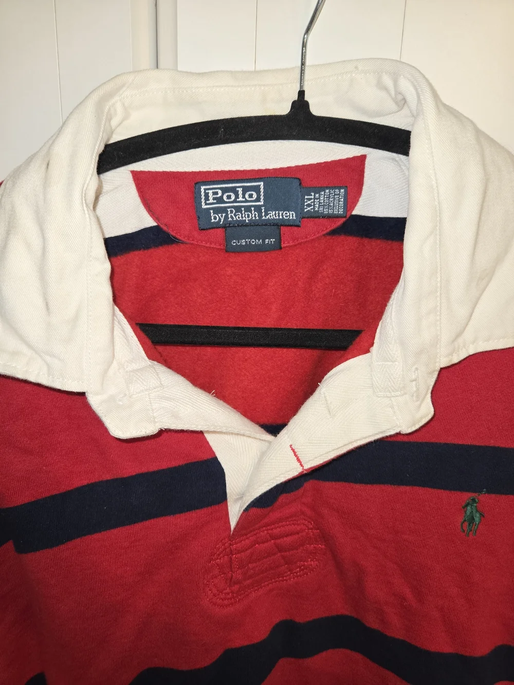 Polo by Ralph Lauren Red & Navy Striped Rugby Shirt